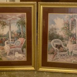 2 Victorian Garden Framed Art