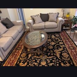 Couch and Love Seat With Center Table
