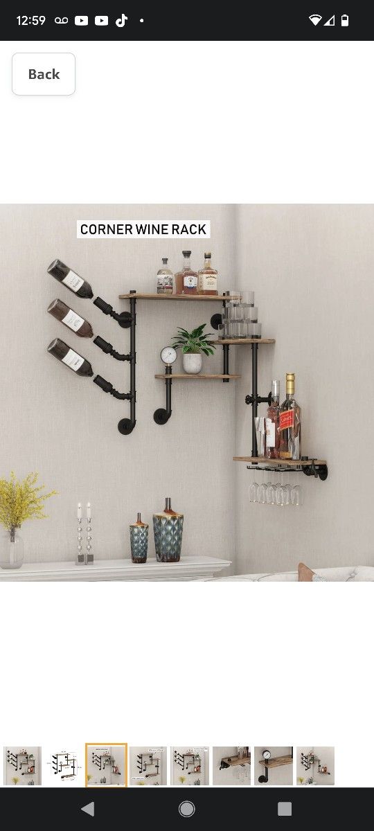 $75 HEONITURE 4 TIER INDUSTRIAL PIPE BAR SHELVES Other - Home decor