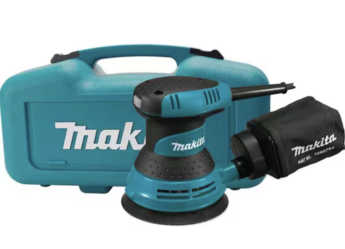 Makita 3 Amp Corded 5 in. Random Orbit Sander with Controlled Pad Speed and Dust Bag