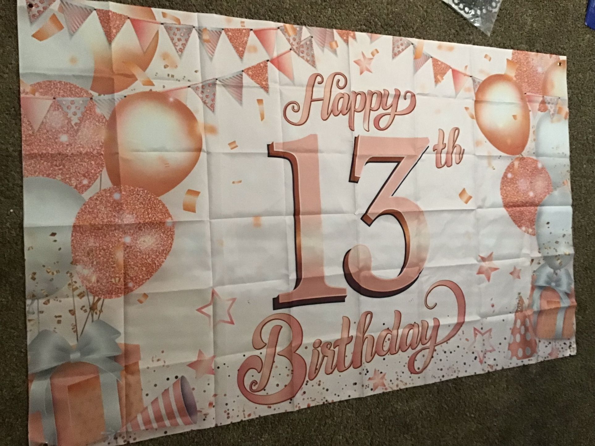 Happy 13th Birthday Banner