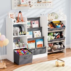 Toy Storange Organizer, Large Toy Organizers and Storage with 7 Removable Bins