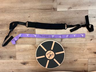 Flexistrecher, balance board , ballet stretch band