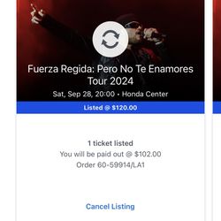 Fuerza Regidas Ticket 