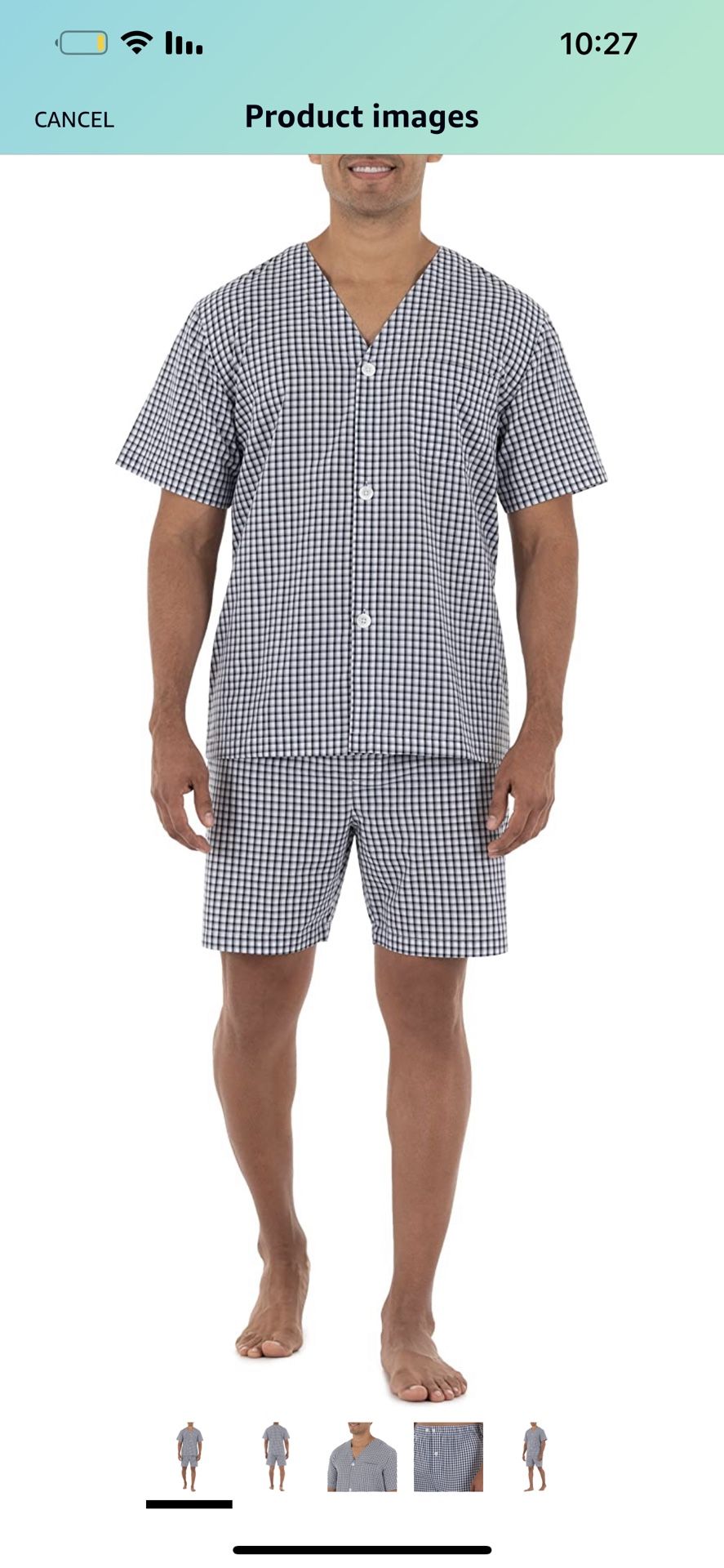 BRAND NEW!!! Fruit of the Loom Men's Broadcloth Short Sleeve Pajama Set
