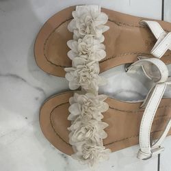 Okie Dokie White Sandals Girls Size 9M Infant Shoes
