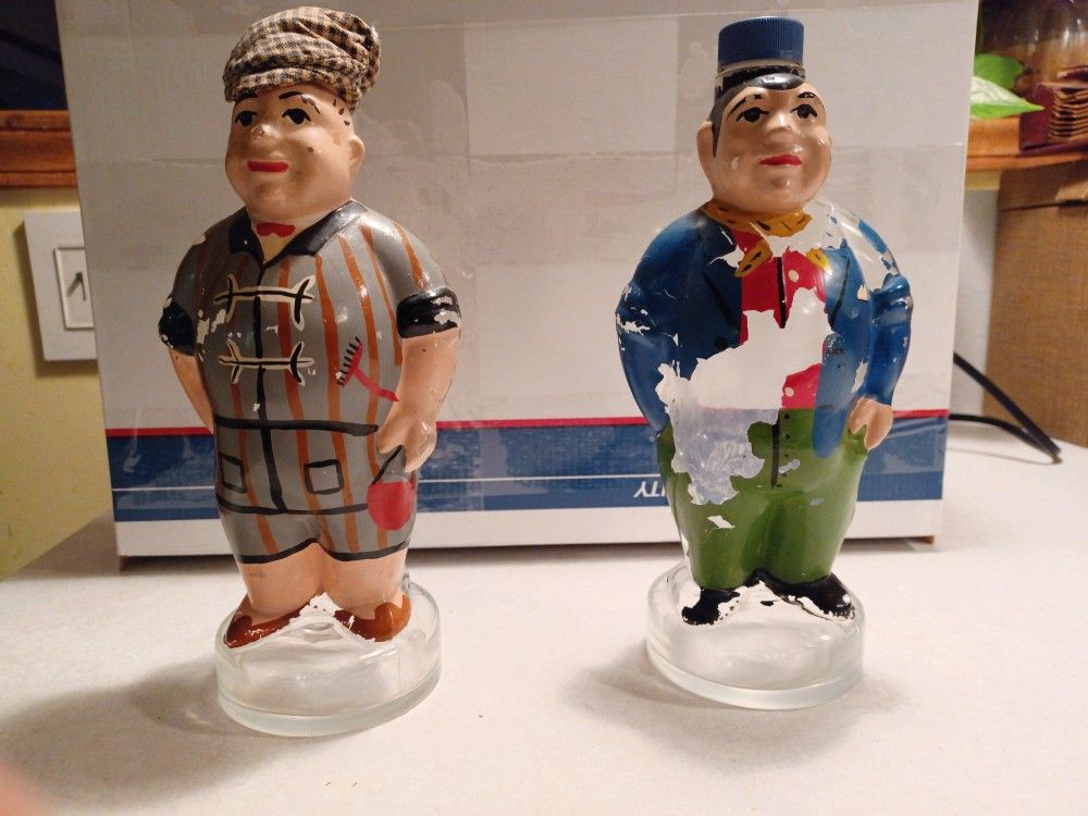 Vintage Painted Glass Bottles