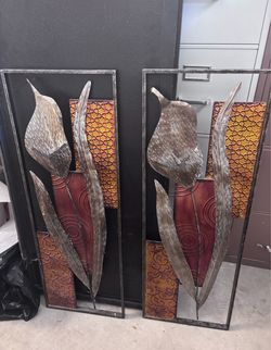 Metal flower wall decore