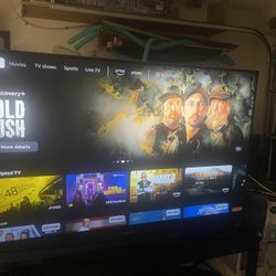 75 inch TV + Stand , Fire stick , surround sound