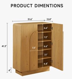 Shoe cabinet 5-Tier 20 Pairs Shoe Cabinet With Doors And Adjustable Shelves For Entryway