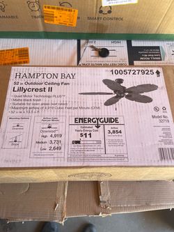 Lillycrest 52 in. Indoor/Outdoor Aged Bronze Ceiling Fan with Downrod and Reversible Motor; Light Kit Adaptable