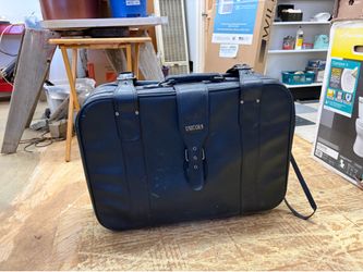 Navy Blue leather Unicorn Suitcase