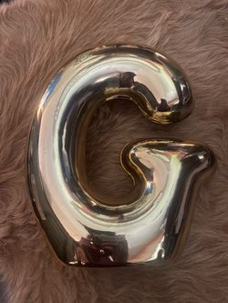 Ashland Gold Ceramic Balloon Monogram Letter G Tabletop Decor