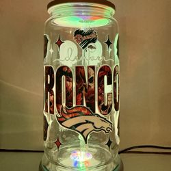 Denver Broncos 16oz Glass Cup – Bold & Built to Shine
