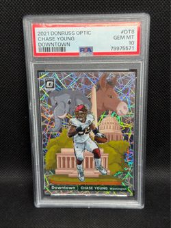 Chase Young 2021 Donruss Optic Downtown Case Hit SSP PSA 10 #DT-8 Commanders