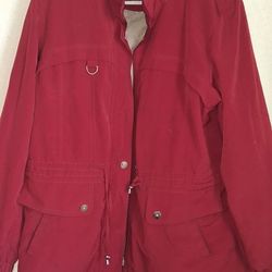 Woman's Red Suaded Jacket