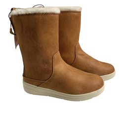 NEW Girls Cat & Jack Double Zipper Cozy Winter Boots (Size: 3)