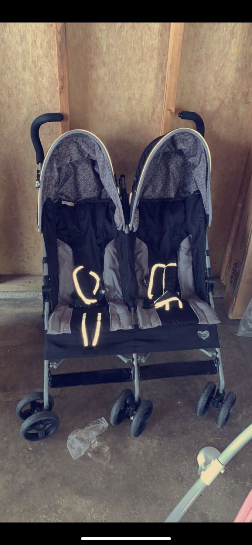 Delta double stroller