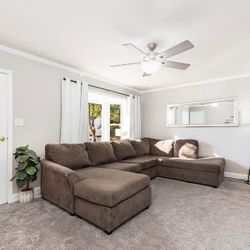 U Shaped Couch, Kitchen Table,  Outside Table And Chairs 