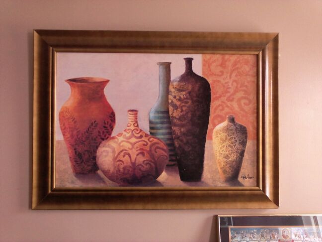 Framed Art " Vases" 31" × 43"