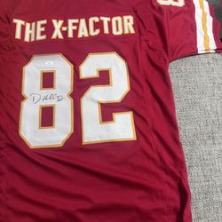 Dante Hall Signed Autograph Custom Jersey - JSA Coa Sticker Only - KC Chiefs