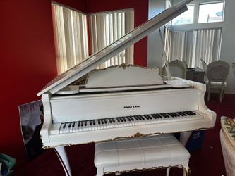White Baby Grand Piano