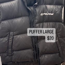 POLARIS PUFFER CHALECO COAT JACKET LARGE