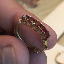 10K RUBY DIAMOND EARRINGS 