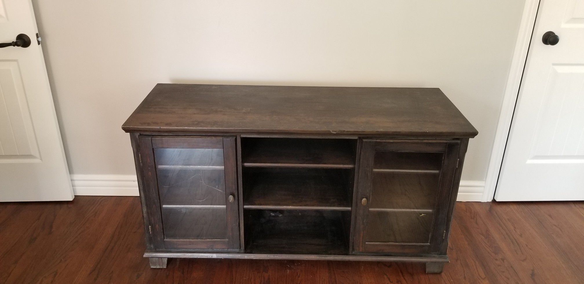 Rustic 5ft wood brown tv stand