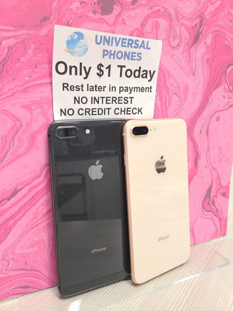 In Box Apple IPhone 8 + 64gb Unlocked Like New Condition No Defects.
$1 Down NO CREDIT CHECK FINANCING