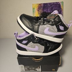 Size 9c - Kids Purple Jordan 1's - $65