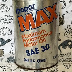 Vintage MOPAR MAX Oil Can Sealed 