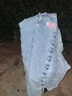 Playboy Light Wash Denim Jeans with Bow Detail