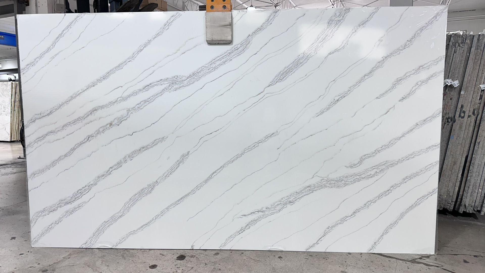 CALACATTA QUARTZ SUPER JUMBO SLABS SORRENTO 135X85 2CM FOR KITCHEN COUNTERTOPS