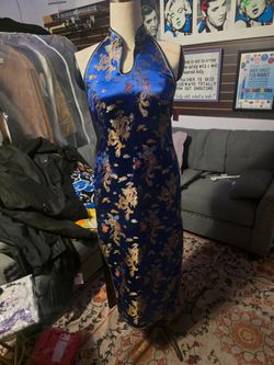 Halter Chinese dress,Sz 14/16