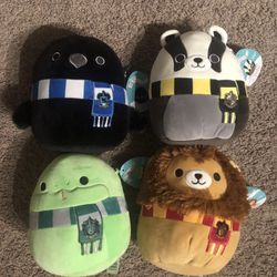 Squishmallows - Harry Potter 8” Set Gryffindor Ravenclaw Slytherin Hufflepuff