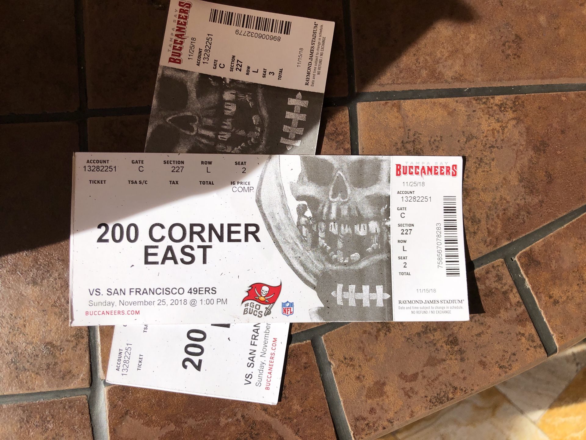 Buccaneers ticket