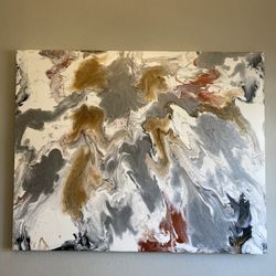 Handmade Abstract Pour Art (4x5 Feet Giant Art)