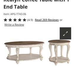 Modern Farmhouse Coffee & End Table