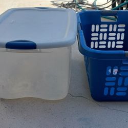 Plastic Basket And Bin $10