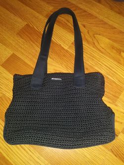 Black Knit Shoulder Bag