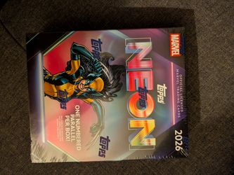 2026 tops neon marvel mega box sealed 1 numbered parallel per box in hand
