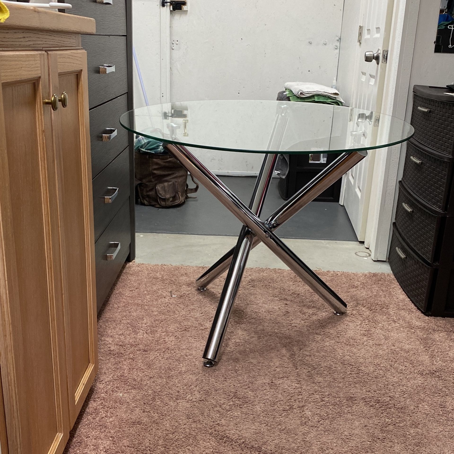 Glass Dining Table Chrome Base for Sale in Riverside, CA OfferUp