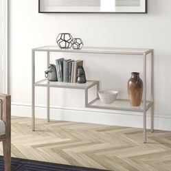 Darrion 42” Consile Table -  Satin Nickel