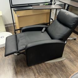 Black faux Leather Vibrating Chair 