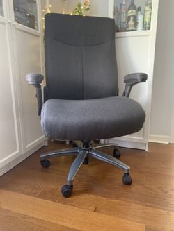 Whitcomb Fabric Big Tall Task Chair Chair Grey for Sale in