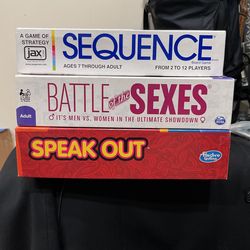 Board Games Speak Out , Battle of the Sexes, and Sequence