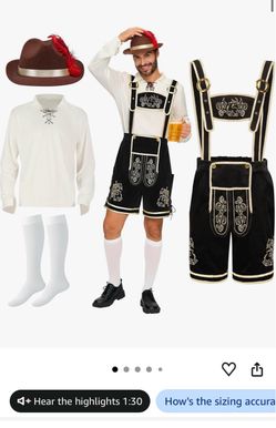 Men's Oktoberfest Lederhosen Costume Set