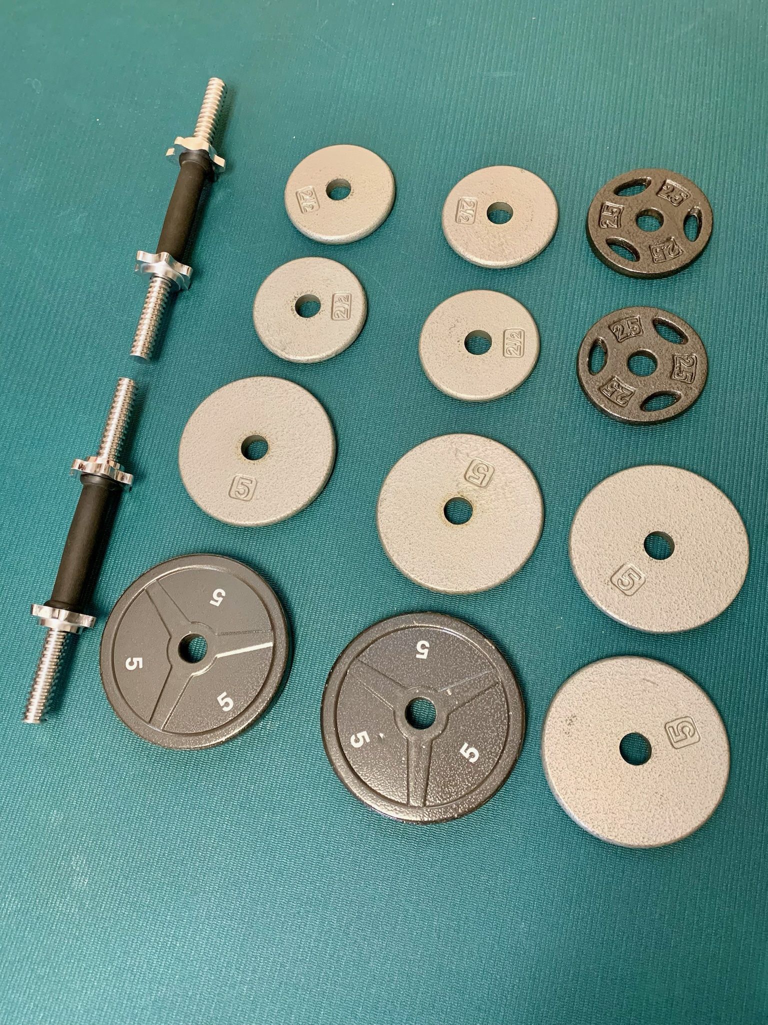 Weight Lifting Set with Dumbbells and Weight Plates