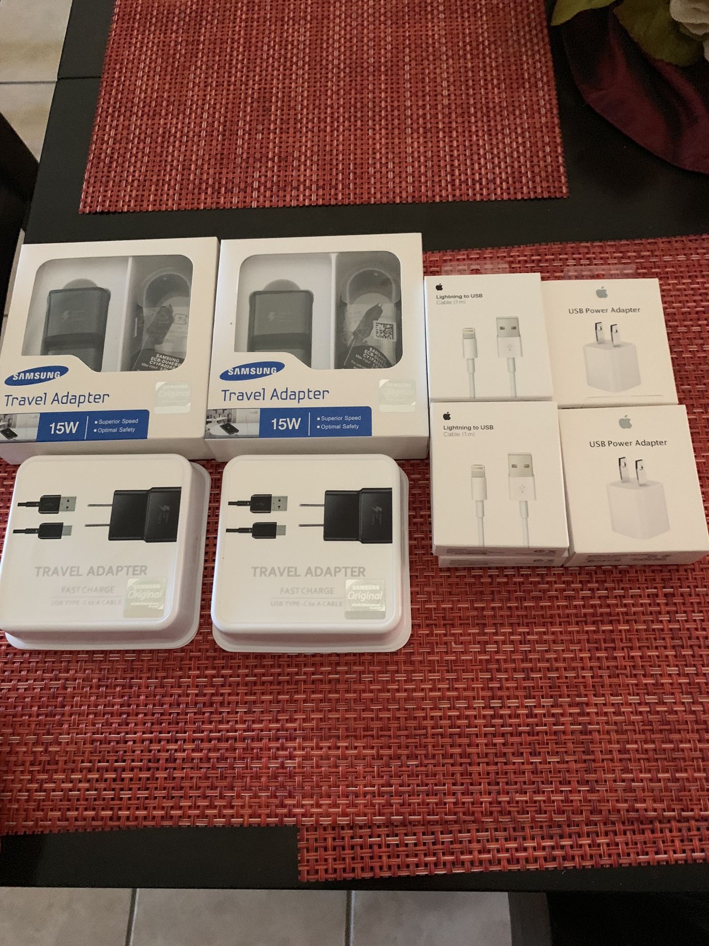 iphone and samsung chargers new free delivery
